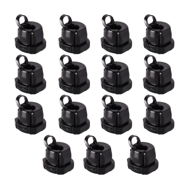 Fielect Round Cable Wire Strain Relief Bush Grommet Round Strain Relief Bushing Electric Cable Protection Cord Buckle 6N-4 15 Pcs - Image 1